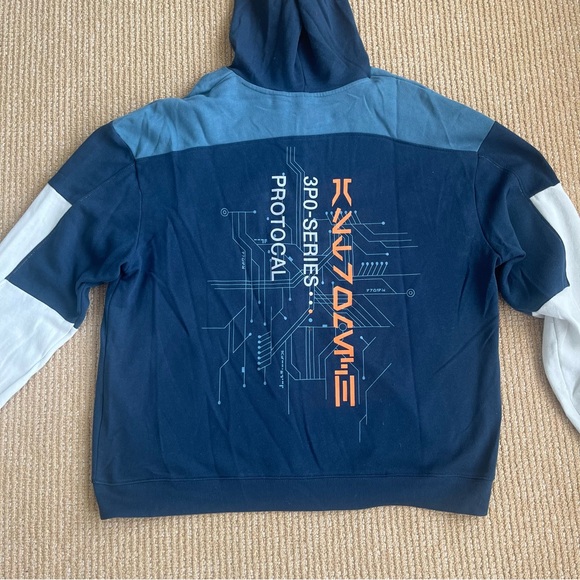 Disney Star Wars Droid Depod C-3PO Hoodie Astromech 3PO-Series Protocol SZ L - Picture 14 of 15